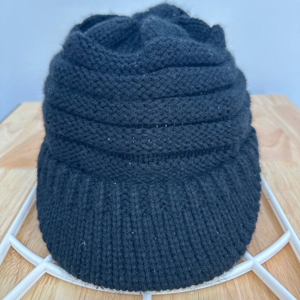 Black Knit Beanie Cap